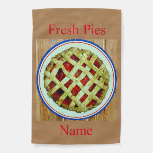 lattice crust strawberry pie garden flag