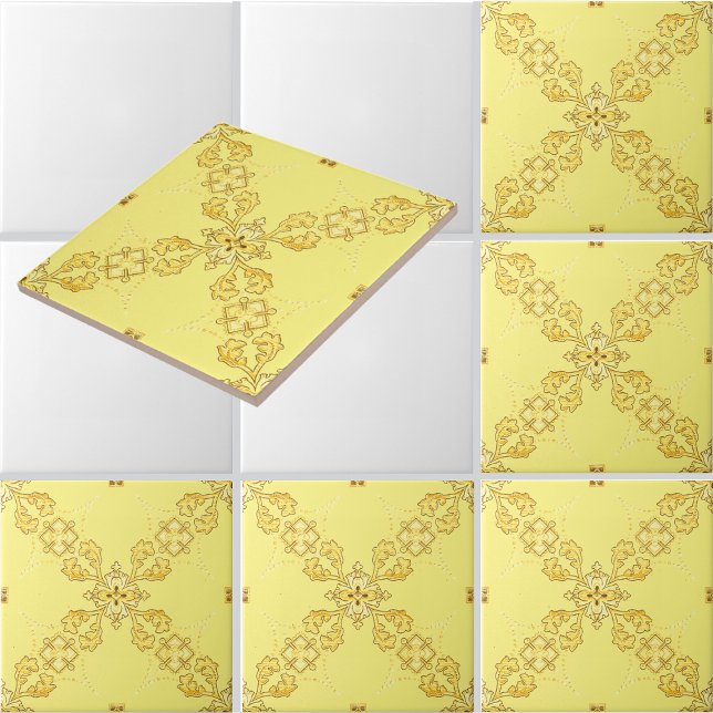 Lattice Design of Geometric & Foliate Medallions Ceramic Tile (Creator Uploaded)