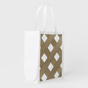 Lattice Fence by Shirley Taylor Reusable Grocery Bag