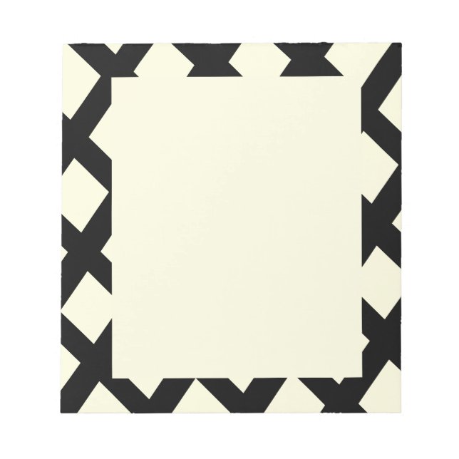 Lattice Notepad (Cream & Black) (Front)