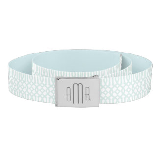 Lattice Pattern Monogram Belt