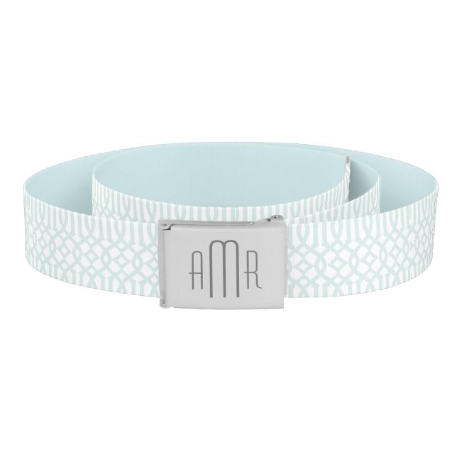 Lattice Pattern Monogram Belt (Coil)