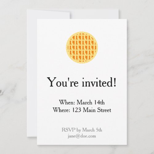 Lattice Pumpkin Pie _ Pi Day Invitation