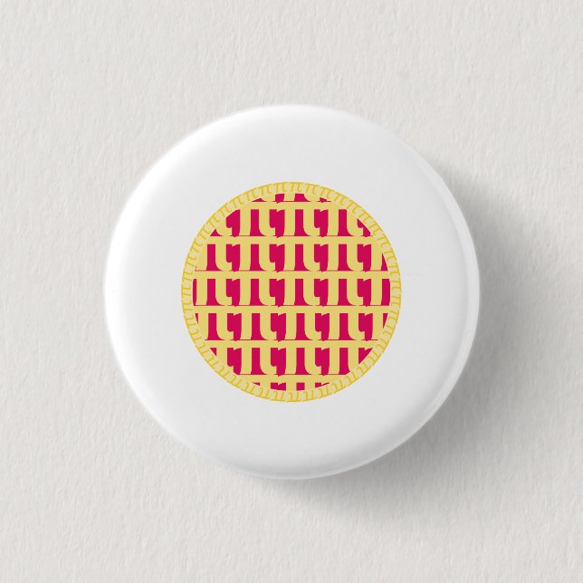 Lattice Raspberry Pie - Pi Day Button (Front)