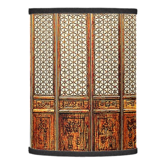 LATTICE WOODEN PANELS LAMP SHADE (Left)