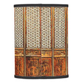 LATTICE WOODEN PANELS LAMP SHADE (Back)