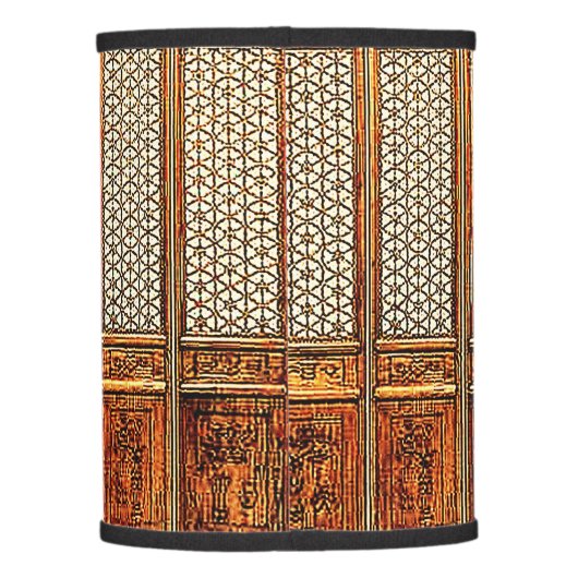 LATTICE WOODEN PANELS LAMP SHADE (Back)