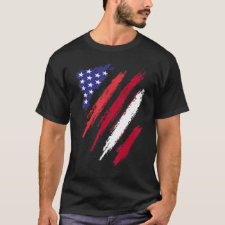 Latvia American Grown Flag USA Patriot Heritage Mo T-Shirt