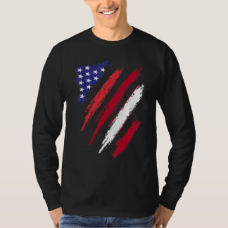 Latvia American Grown Flag USA Patriot Heritage Mo T-Shirt