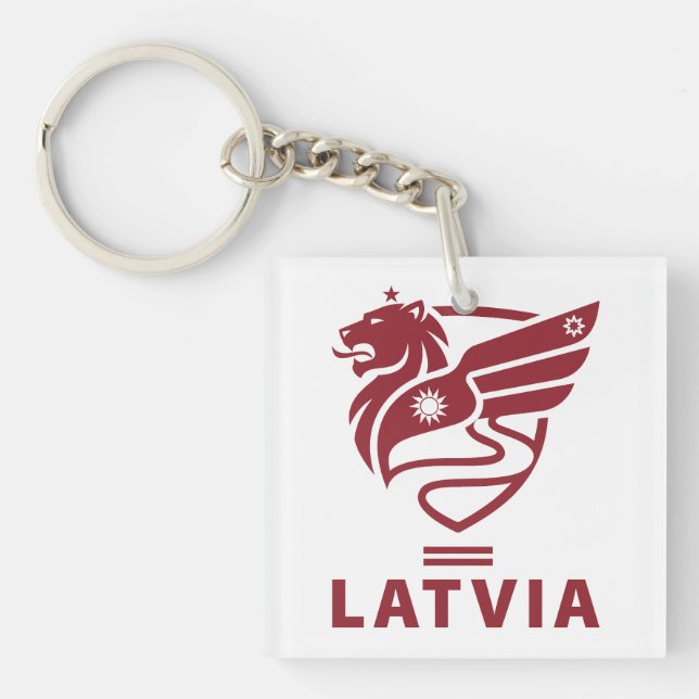 Latvia Baltic State Northern Europe Keychain (Front)