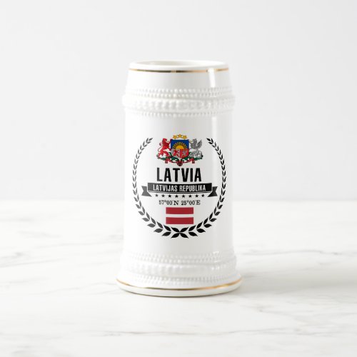 Latvia Beer Stein