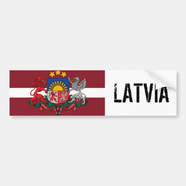 LATVIA BUMPER STICKER (Front)