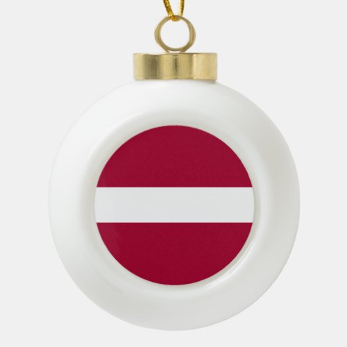 Latvia Ceramic Ball Christmas Ornament