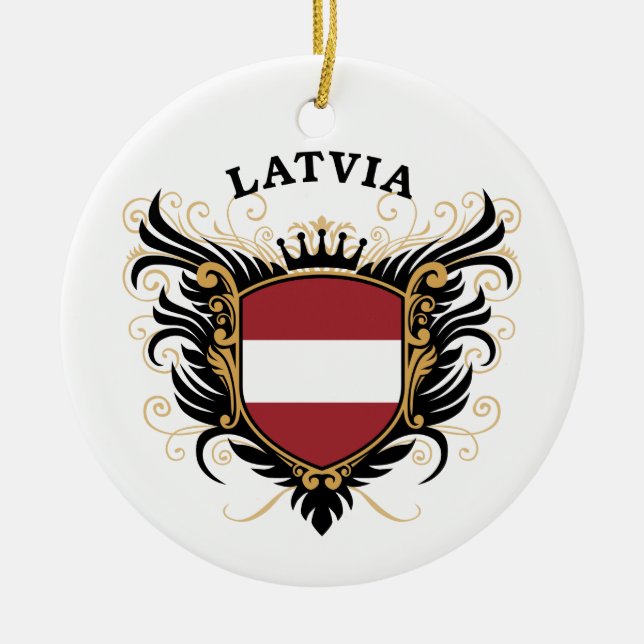 Latvia Ceramic Ornament (Front)