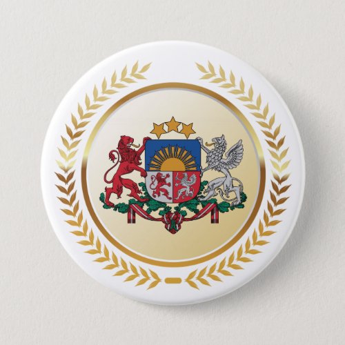 Latvia Coat of Arms Button