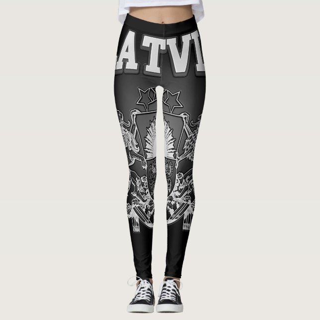 Latvia  Coat of Arms Leggings (Front)