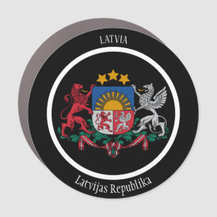 Latvia Coat of Arms Patriotic Car Magnet