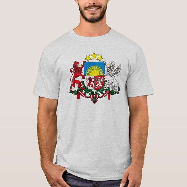 Latvia Coat of Arms T-shirt (Front)