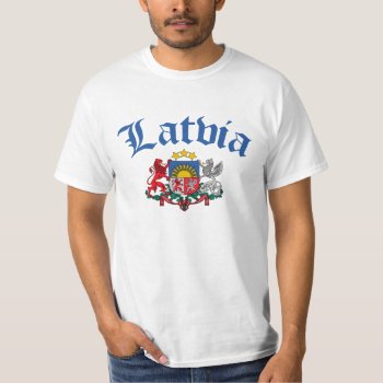 Latvia Coat Of Arms T-shirt by worldshop at Zazzle