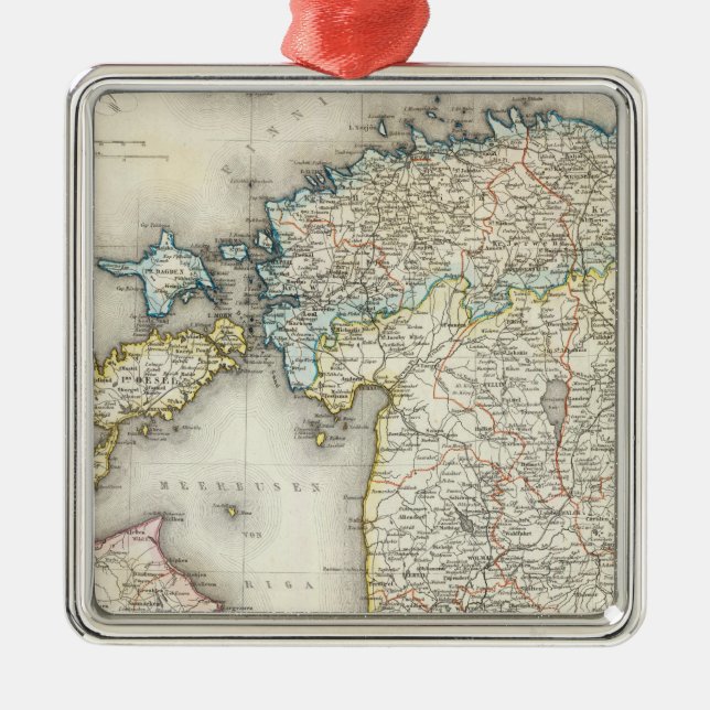 Latvia, Estonia Metal Ornament (Front)