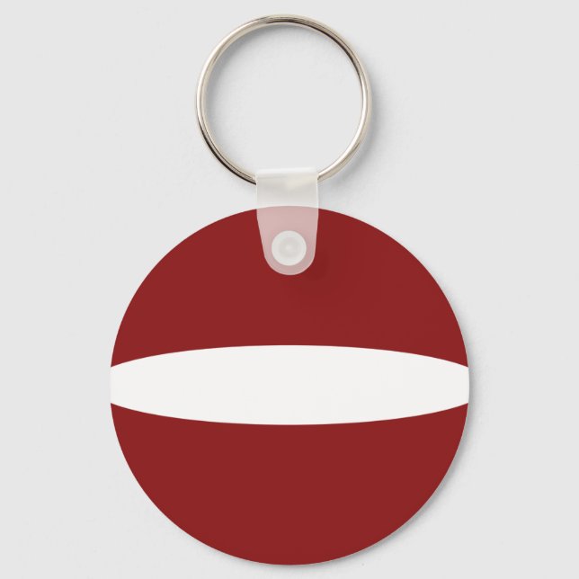 Latvia Fisheye Flag Keychain (Front)