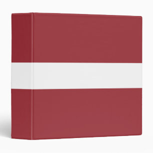 Latvia Flag 3 Ring Binder