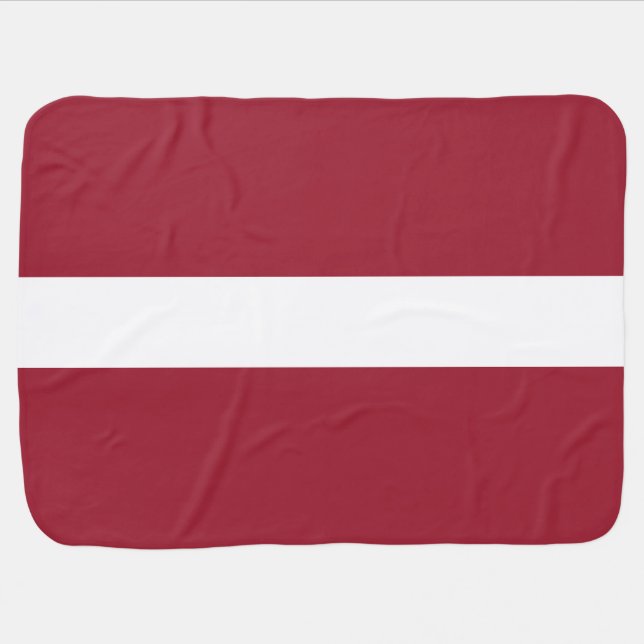 Latvia Flag Baby Blanket (Horizontal)