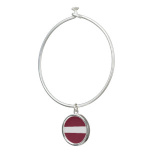 Latvia flag bangle bracelet