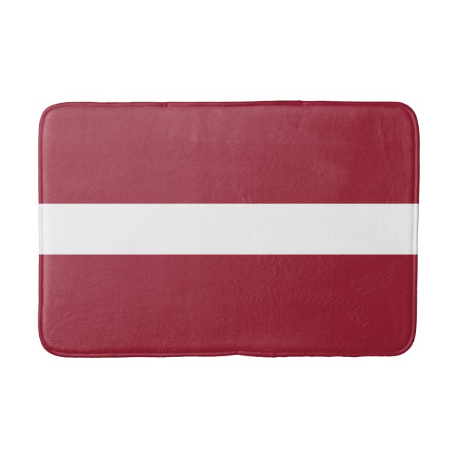 Latvia Flag Bath Mat (Front)