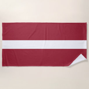 Latvia Flag Beach Towel