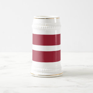 Latvia Flag Beer Stein