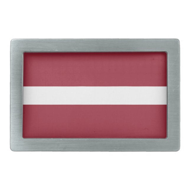 Latvia Flag Belt Buckle (Front)