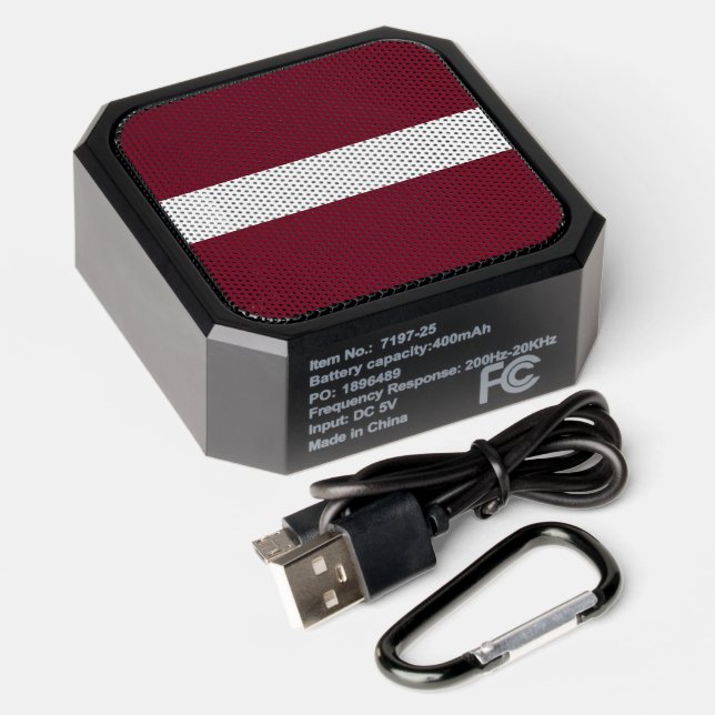 Latvia flag bluetooth speaker (Laydown)