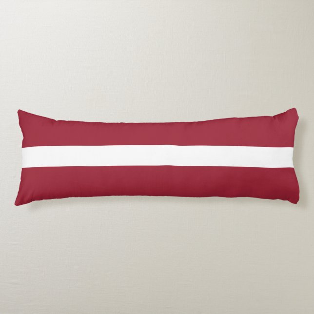 Latvia Flag Body Pillow (Front)
