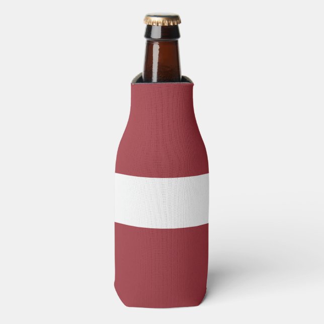 Latvia Flag Bottle Cooler (Bottle Front)