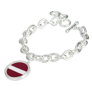 Latvia flag bracelet