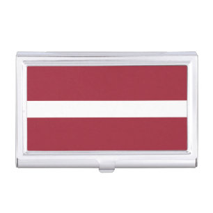 Latvia Flag Business Card Case