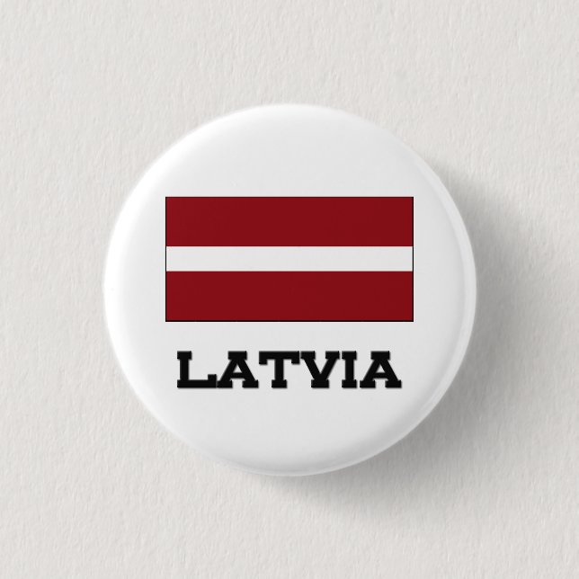 Latvia Flag Button (Front)