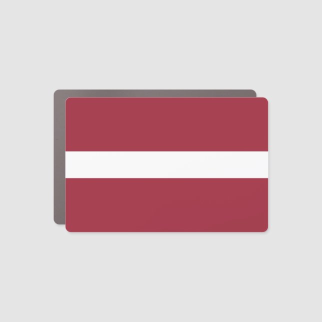 Latvia Flag Car Magnet (Front)