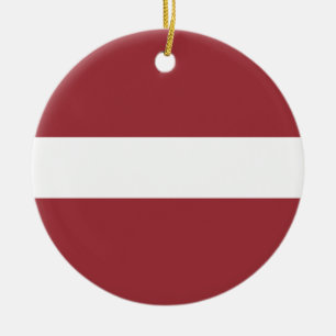 Latvia Flag Ceramic Ornament