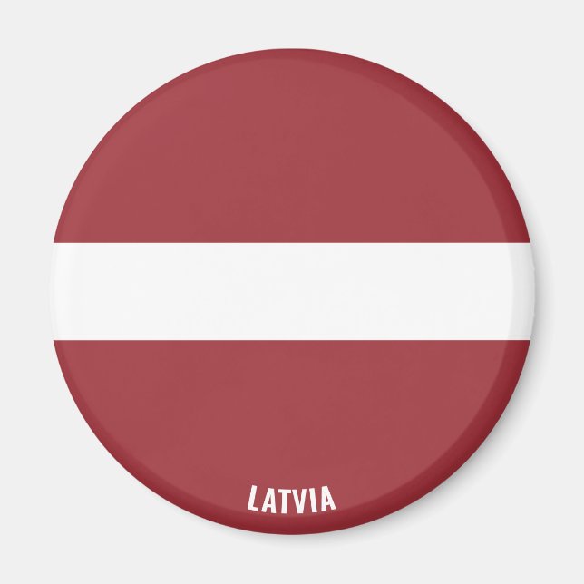 Latvia Flag Charming Patriotic Magnet (Front)