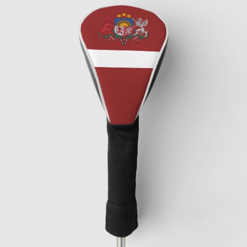 Latvia flag_coat of arms  golf head cover