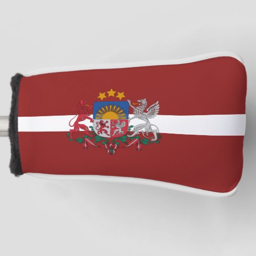 Latvia flag_coat of arms golf head cover