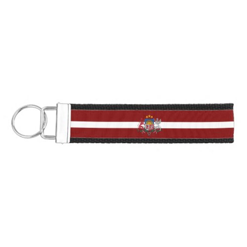 Latvia flag_coat of arms  wrist keychain