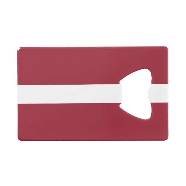 Latvia Flag Credit Card Bottle Opener (Front (Horizontal))