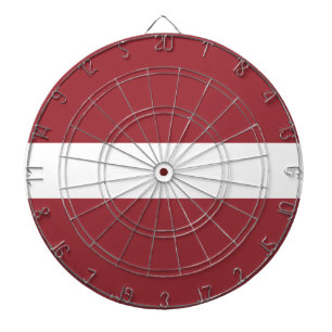 Latvia Flag Dart Board
