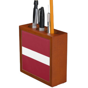 Latvia Flag Desk Organizer
