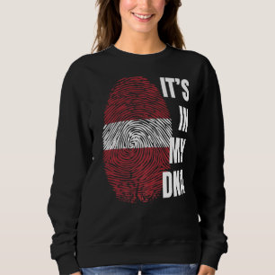Latvia Flag Dna Fingerprint Latvia Sweatshirt