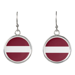 Latvia flag earrings
