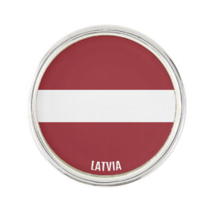 Latvia Flag Elegant Patriotic Lapel Pin
